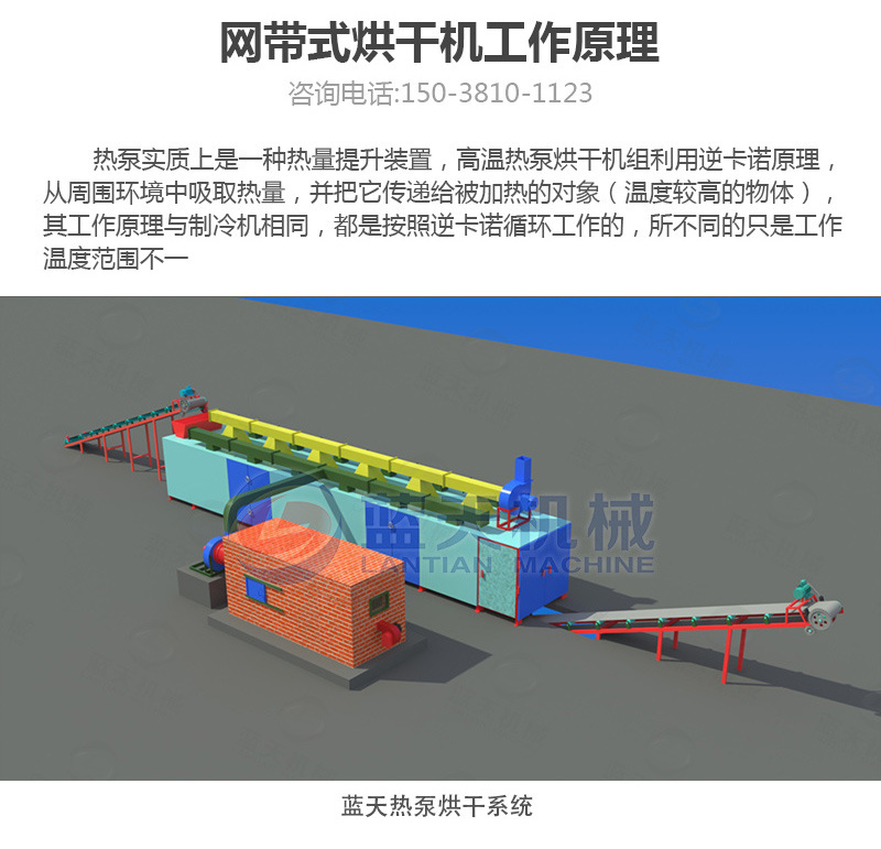 网带球炭烘干机工作原理